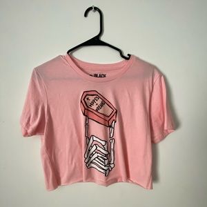 Pink crop top size XL